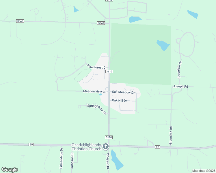 map of restaurants, bars, coffee shops, grocery stores, and more near 10463 County Road 3110 in Rolla