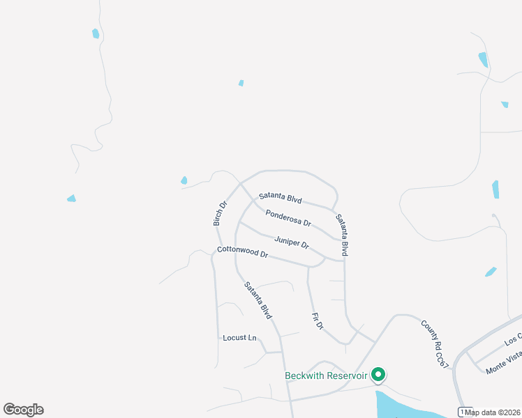 map of restaurants, bars, coffee shops, grocery stores, and more near Ponderosa Drive in Colorado City