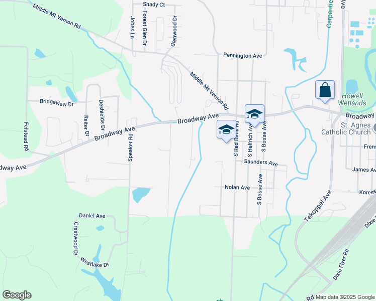 map of restaurants, bars, coffee shops, grocery stores, and more near 1736 Rollett Lane in Evansville