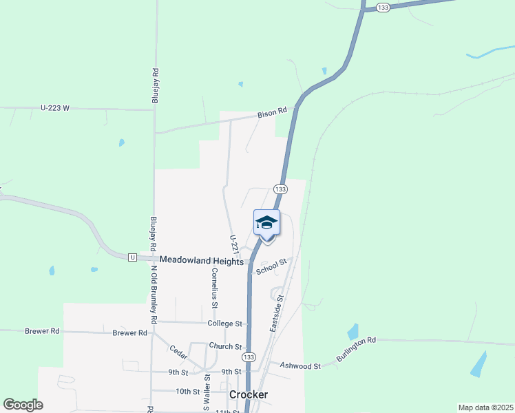 map of restaurants, bars, coffee shops, grocery stores, and more near 612 York Street in Crocker