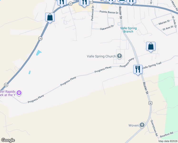 map of restaurants, bars, coffee shops, grocery stores, and more near in Ste. Genevieve
