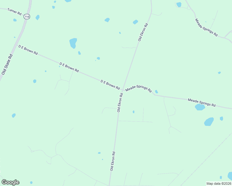 map of restaurants, bars, coffee shops, grocery stores, and more near D E Brown Road in Brandenburg