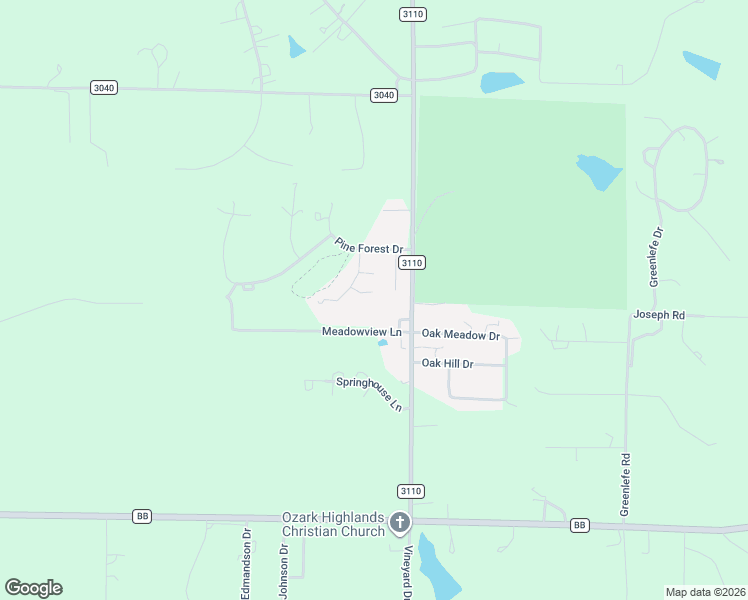 map of restaurants, bars, coffee shops, grocery stores, and more near 11866 Pine Cone Circle in Rolla