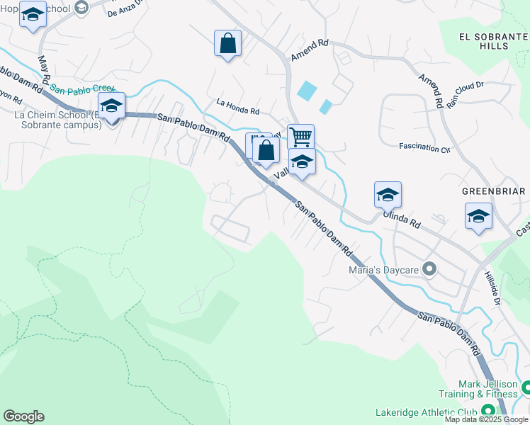 map of restaurants, bars, coffee shops, grocery stores, and more near 5416 Martis Court in El Sobrante