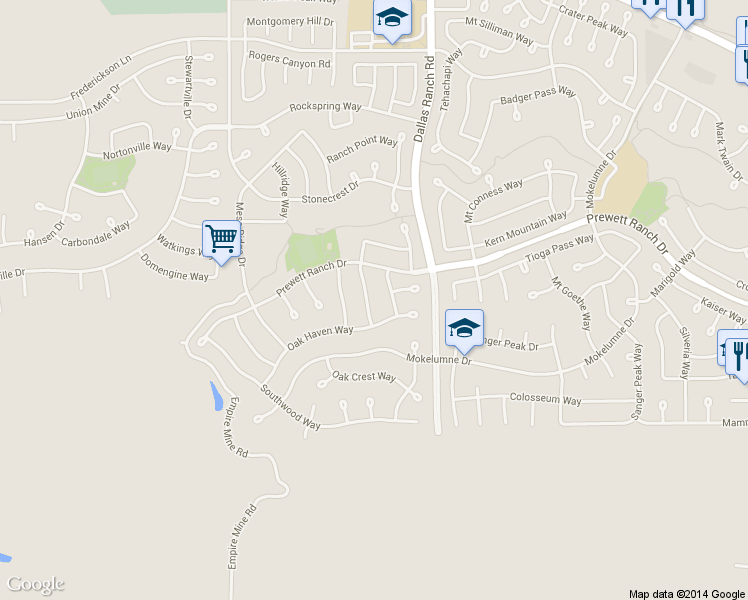 map of restaurants, bars, coffee shops, grocery stores, and more near 5220 Delta View Way in Antioch