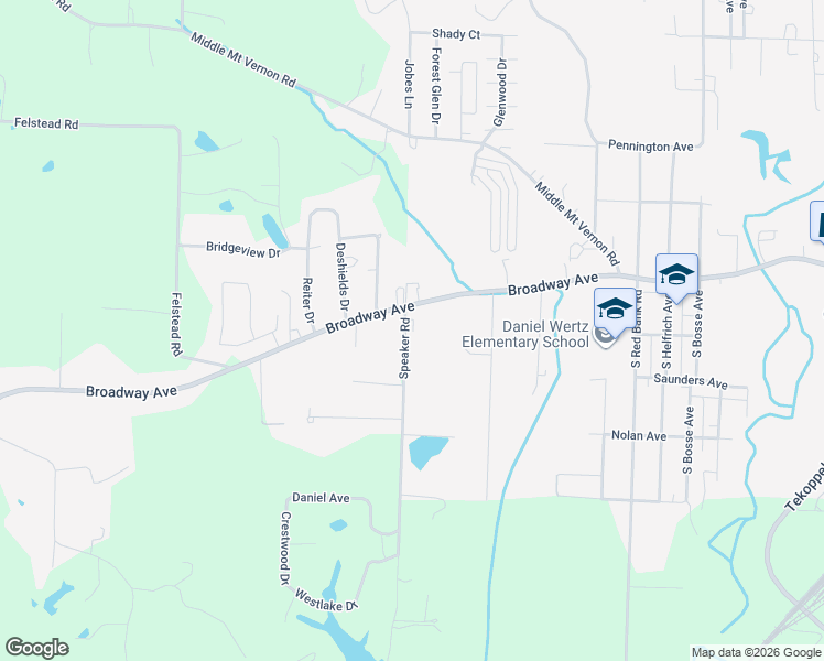 map of restaurants, bars, coffee shops, grocery stores, and more near 1601-1671 Speaker Road in Evansville
