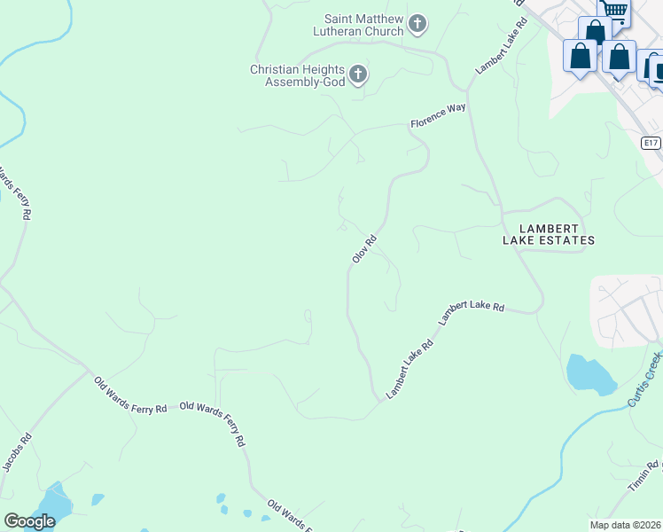 map of restaurants, bars, coffee shops, grocery stores, and more near 18558 Olov Road in Sonora