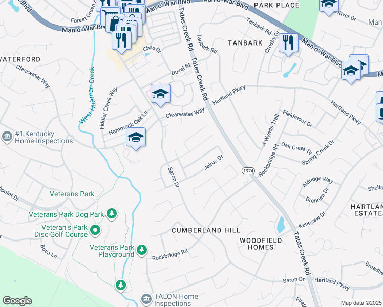 map of restaurants, bars, coffee shops, grocery stores, and more near 946 Fairhaven Drive in Lexington