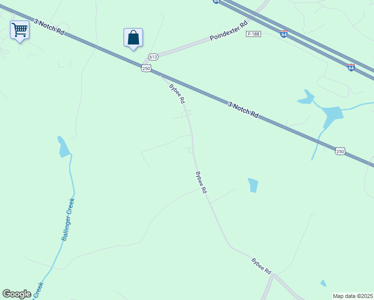 map of restaurants, bars, coffee shops, grocery stores, and more near 414 Bybee Road in Louisa