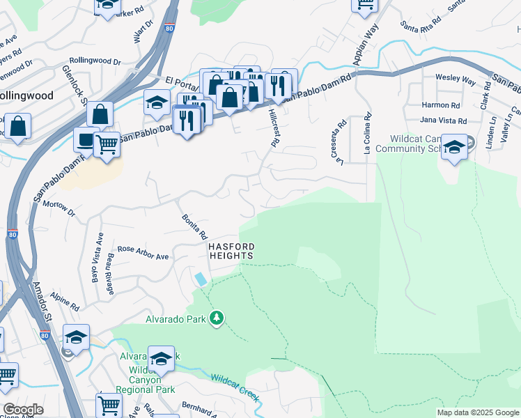 map of restaurants, bars, coffee shops, grocery stores, and more near 10 Dove Lane in Richmond