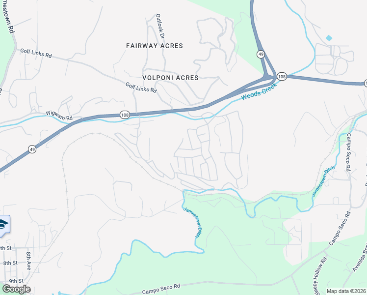map of restaurants, bars, coffee shops, grocery stores, and more near 18715 Mill Villa Rd in Jamestown