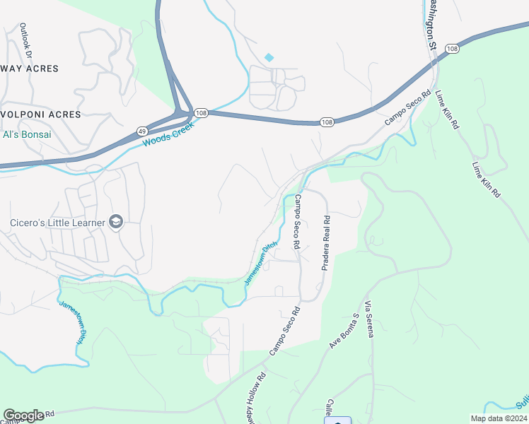 map of restaurants, bars, coffee shops, grocery stores, and more near 11775 Ellinwood Acres Road in Sonora