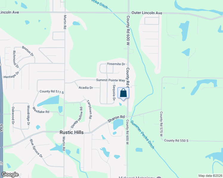 map of restaurants, bars, coffee shops, grocery stores, and more near 5099 Sequoia Dr in Newburgh
