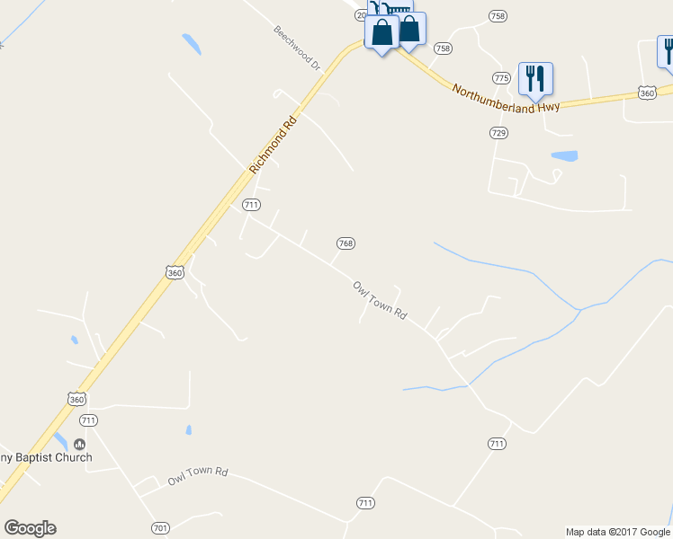 map of restaurants, bars, coffee shops, grocery stores, and more near Owl Town Road in Callao