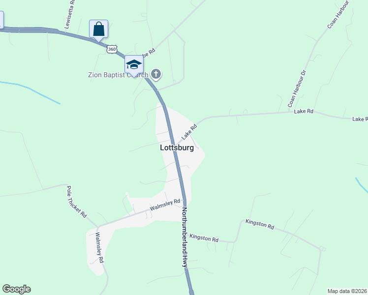 map of restaurants, bars, coffee shops, grocery stores, and more near 56 Lake Road in Lottsburg