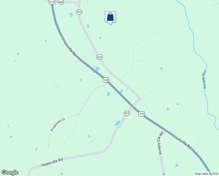 map of restaurants, bars, coffee shops, grocery stores, and more near 11200 Louisville Road in Coxs Creek