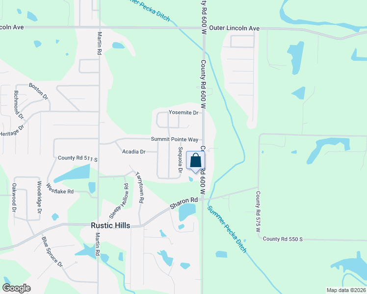 map of restaurants, bars, coffee shops, grocery stores, and more near 5099 Sequoia Drive in Newburgh
