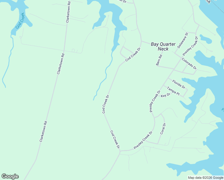 map of restaurants, bars, coffee shops, grocery stores, and more near 520 Cod Creek Drive in Heathsville