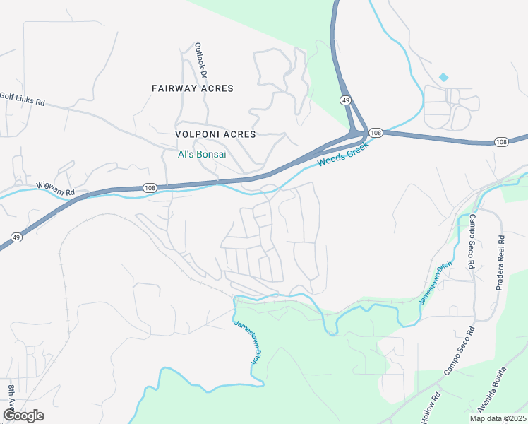 map of restaurants, bars, coffee shops, grocery stores, and more near 18717 Mill Villa Road in Jamestown