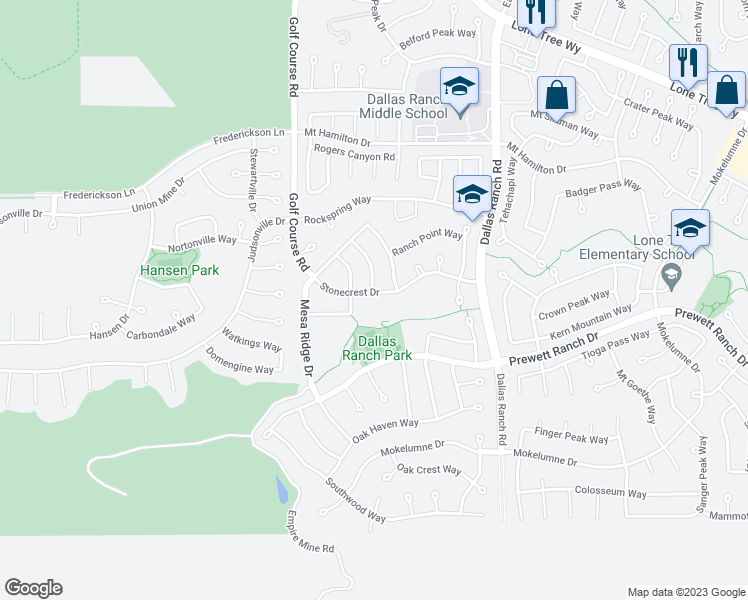 map of restaurants, bars, coffee shops, grocery stores, and more near 1059 Stonecrest Drive in Antioch