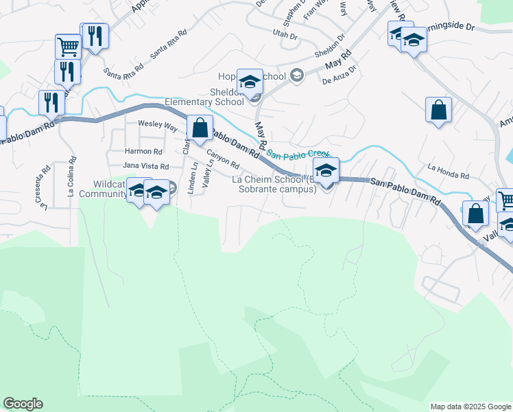 map of restaurants, bars, coffee shops, grocery stores, and more near 4717 Upland Drive in Richmond