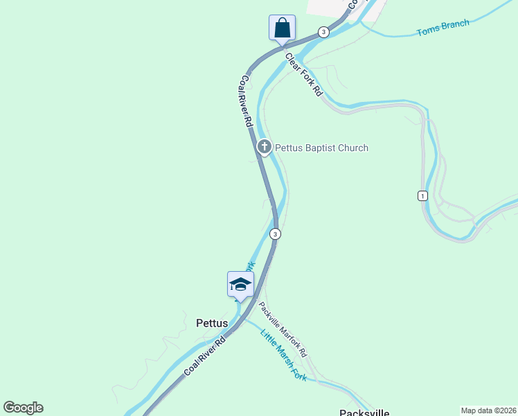 map of restaurants, bars, coffee shops, grocery stores, and more near 115-122 Duncan Ct in Whitesville