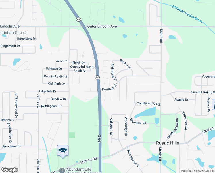 map of restaurants, bars, coffee shops, grocery stores, and more near 4865 Salem Drive in Newburgh