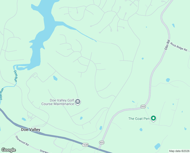 map of restaurants, bars, coffee shops, grocery stores, and more near Fairway Drive in Doe Valley