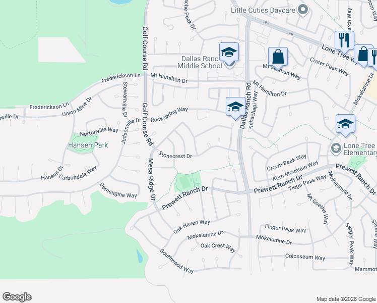 map of restaurants, bars, coffee shops, grocery stores, and more near 4937 Eastview Way in Antioch