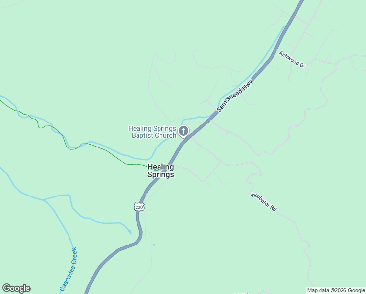 map of restaurants, bars, coffee shops, grocery stores, and more near 4658 Sam Snead Highway in Hot Springs