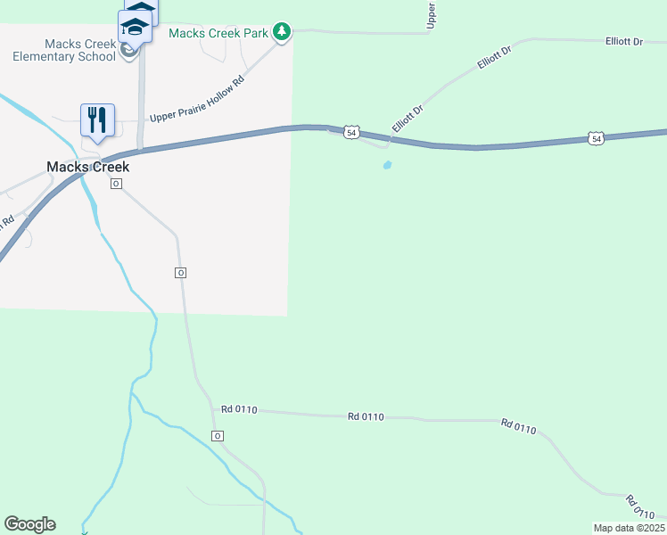 map of restaurants, bars, coffee shops, grocery stores, and more near in Macks Creek