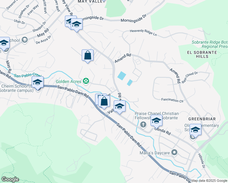 map of restaurants, bars, coffee shops, grocery stores, and more near 5322 D Avila Way in El Sobrante