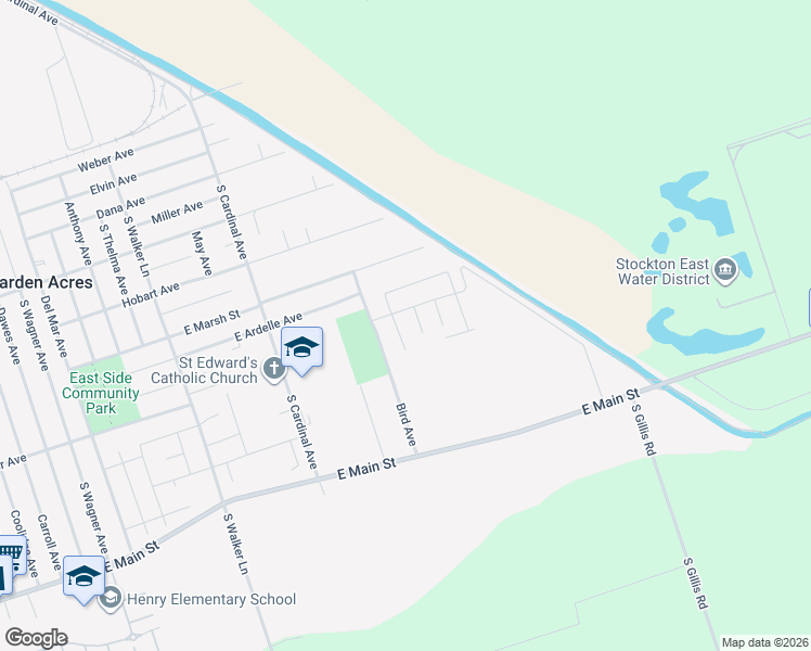 map of restaurants, bars, coffee shops, grocery stores, and more near 5728 Tallahatchey Drive in Stockton