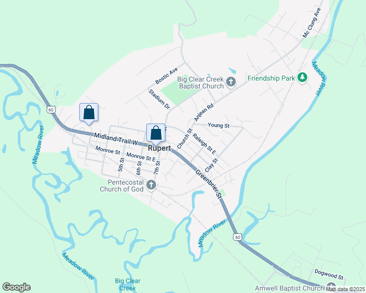 map of restaurants, bars, coffee shops, grocery stores, and more near 149 Anjean Rd in Rupert