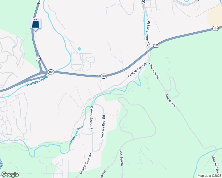 map of restaurants, bars, coffee shops, grocery stores, and more near 11965 Campo Seco Road in Sonora