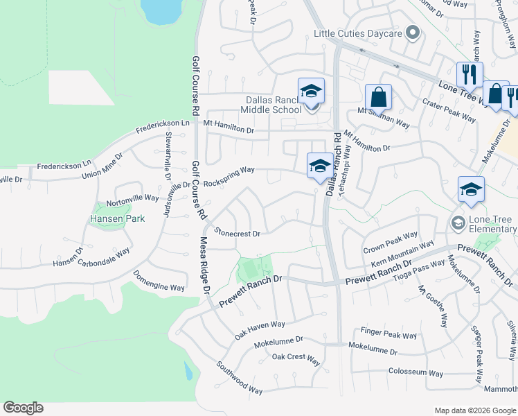 map of restaurants, bars, coffee shops, grocery stores, and more near 5029 Ranch Hollow Way in Antioch