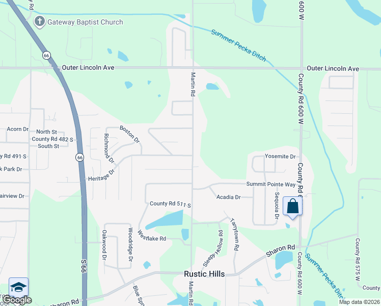 map of restaurants, bars, coffee shops, grocery stores, and more near 6522 Heritage Drive in Newburgh