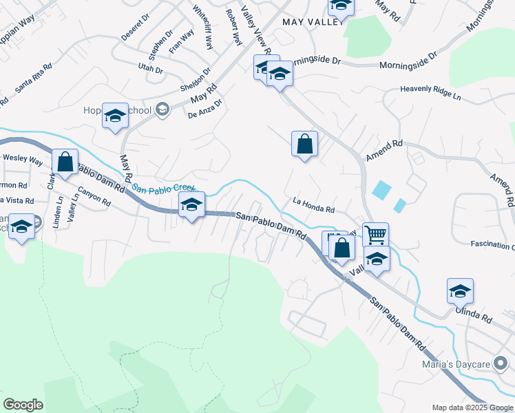 map of restaurants, bars, coffee shops, grocery stores, and more near in El Sobrante