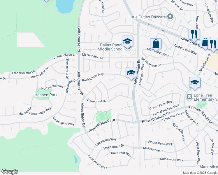 map of restaurants, bars, coffee shops, grocery stores, and more near 5029 Ranch Hollow Way in Antioch