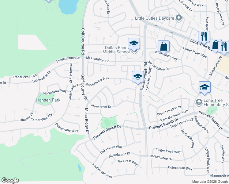 map of restaurants, bars, coffee shops, grocery stores, and more near 5029 Ranch Hollow Way in Antioch