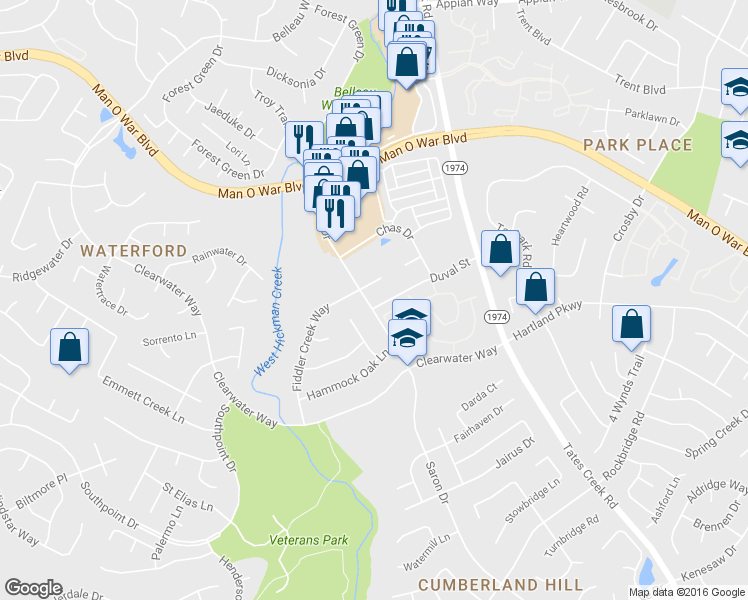map of restaurants, bars, coffee shops, grocery stores, and more near 4390 Clearwater Way in Lexington
