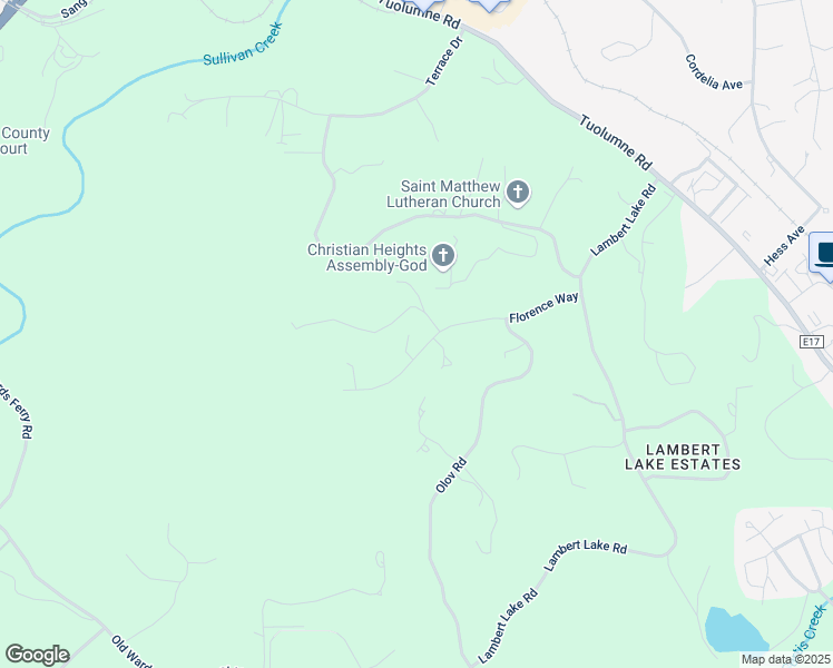 map of restaurants, bars, coffee shops, grocery stores, and more near 13906-13978 Florence Way in Sonora