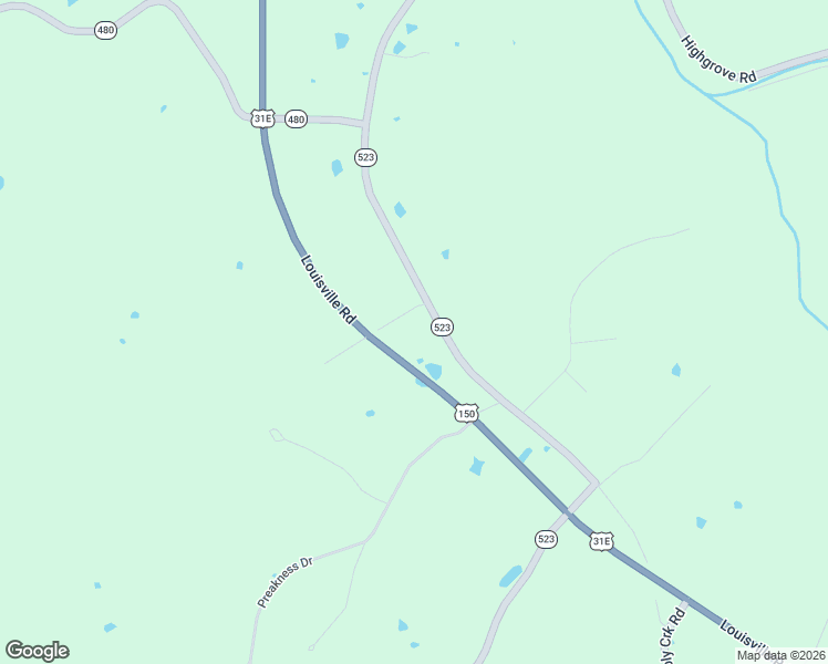 map of restaurants, bars, coffee shops, grocery stores, and more near 11200-11472 Louisville Road in Coxs Creek