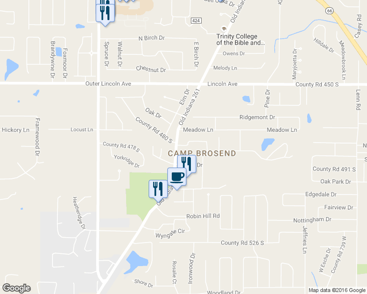 map of restaurants, bars, coffee shops, grocery stores, and more near 8121 Alexandra Lane in Newburgh