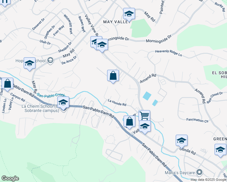 map of restaurants, bars, coffee shops, grocery stores, and more near 37 Holly Lane in El Sobrante