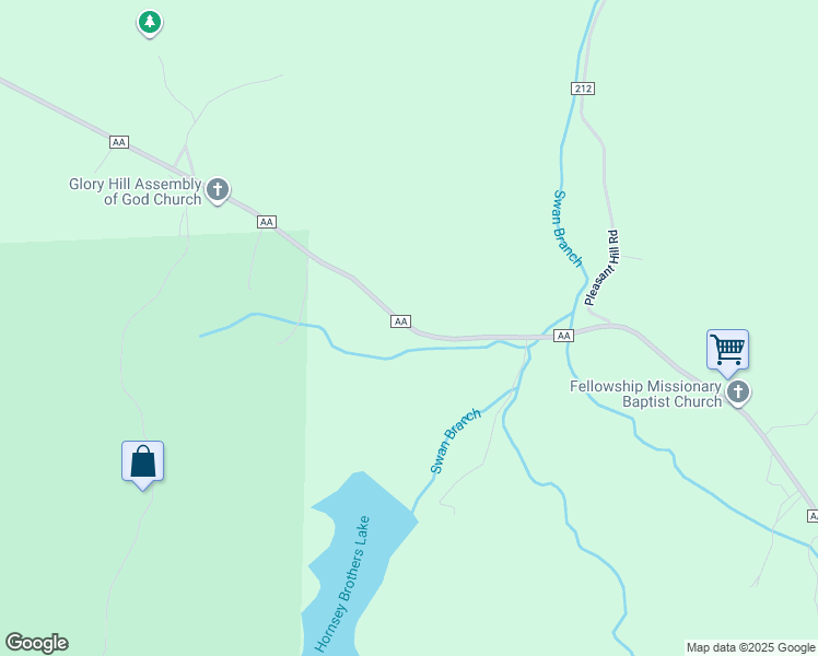 map of restaurants, bars, coffee shops, grocery stores, and more near State Highway AA in Potosi