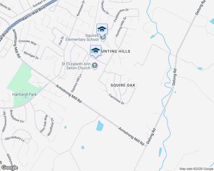 map of restaurants, bars, coffee shops, grocery stores, and more near 1716 Farmview Drive in Lexington
