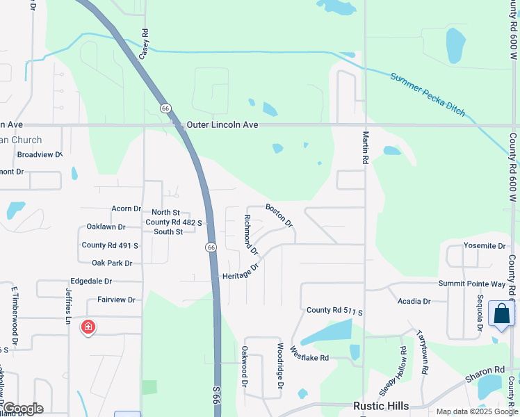 map of restaurants, bars, coffee shops, grocery stores, and more near 6877 Boston Drive in Newburgh