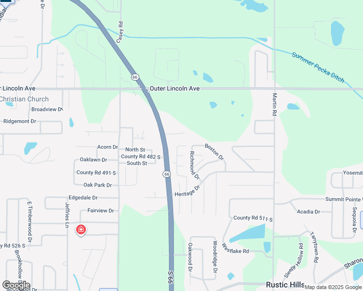 map of restaurants, bars, coffee shops, grocery stores, and more near 4801 Richmond Drive in Newburgh