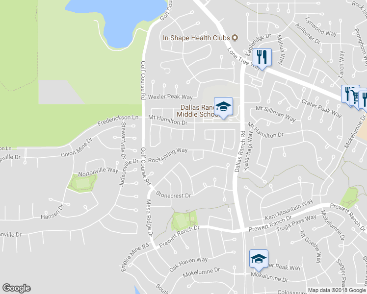 map of restaurants, bars, coffee shops, grocery stores, and more near 1157 Rockspring Way in Antioch